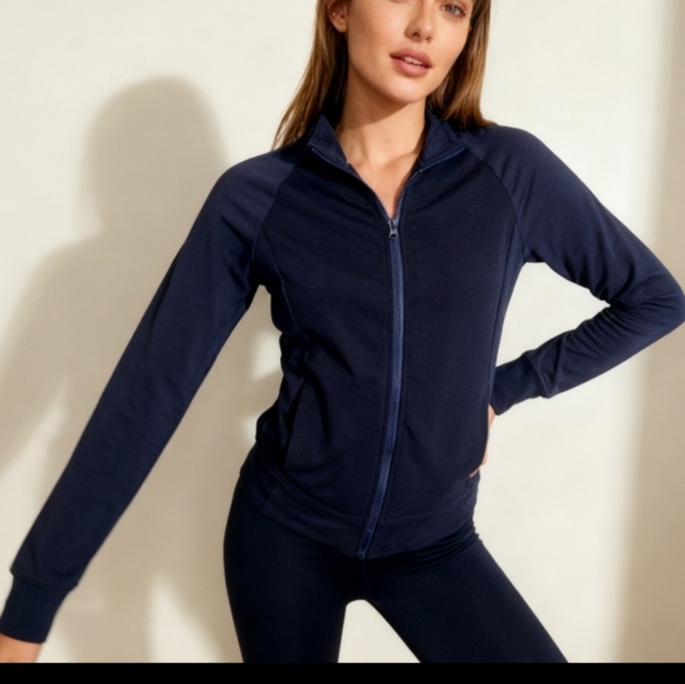 Uniqlo AIRism Women’s Size S Black Full-Zip Jacket – Raglan Sleeves